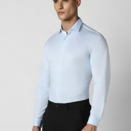 Van Heusen Blue Slim Fit Texture Shirt image 3