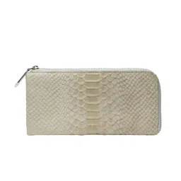 RI2K London Cream Leather Animal Effect Zip around Wallet-image-16