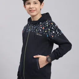 Monte Carlo Kids Navy Printed Full Sleeves Sweatshirt image 3