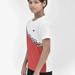 Crimsoune Club Kids Red & White Color Block T-Shirt image 3