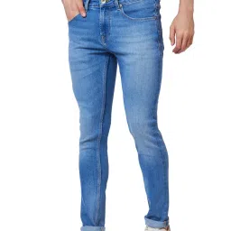 Spykar Blue Cotton Skinny Fit Jeans image 3