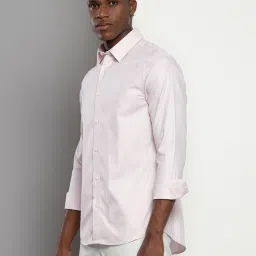 Calvin Klein Pink Cotton Slim Fit Texture Shirt image 3