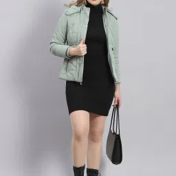 Monte Carlo Sage Green Regular Fit Jacket image 3