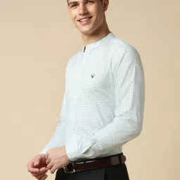 Allen Solly Blue Cotton Slim Fit Printed Shirt image 3