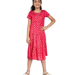 Global Desi Girl  Pink Printed Dress-image-95