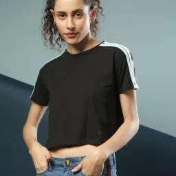 Campus Sutra Black Striped Top-picture-17