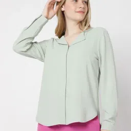 Vero Moda Green Regular Fit Shirt-image-30