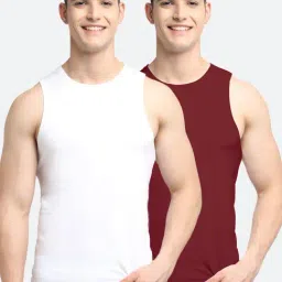 Friskers Multi Cotton Slim Fit Vest - Pack of 2-picture-19
