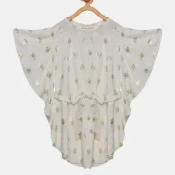 Kiddopanti Kids Off-White Printed Dress-picture-29