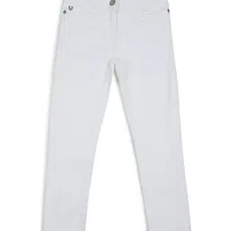 Allen Solly Junior White Cotton Regular Fit Jeans-picture-30