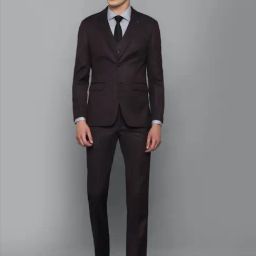 Louis Philippe Purple Slim Fit Three Piece Suits-picture-22