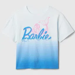 GAP Girls Blue Cotton Color Block T-Shirt-image-96