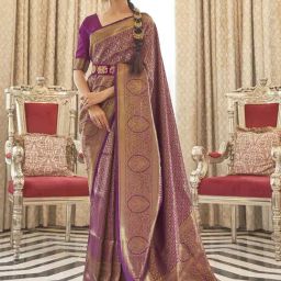Saree Mall Purple Woven Saree With Blouse-picture-23