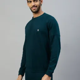 Slowave Teal Regular Fit Sweatshirt image 3