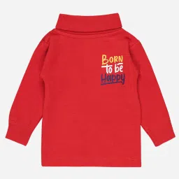 Bodycare Kids Red Printed Full Sleeves Thermal T-Shirt with Pants image 3