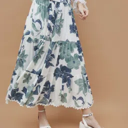 Colour Me by Melange White Printed Skirt image 3