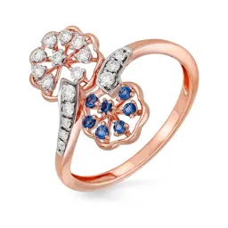 Malabar Gold and Diamonds 18k Rose Gold Diamond Cocktail Ring for Women-picture-30