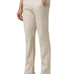 Van Heusen Beige Cotton Regular Fit Trousers image 3