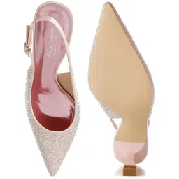 London Rag Women's Pink Back Strap Stilettos image 3