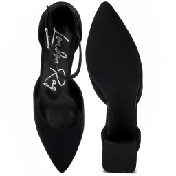 London Rag Women's Black Ankle Strap Sandals image 3