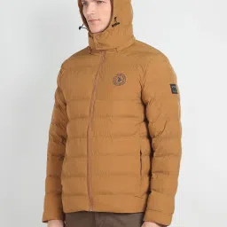 U.S. Polo Assn. Brown Regular Fit Puffer Jacket image 3