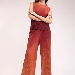 Fablestreet Brown Printed Co-Ord Set image 3