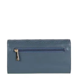 Mochi Blue Synthetic Quilted Tri-Fold Wallet image 3