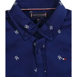 Tommy Hilfiger Kids Blue Logo Print Shirt image 3