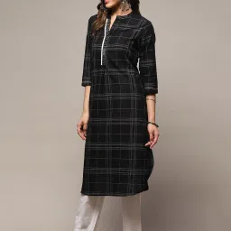 Biba Black Check Kurta & Palazzo Set image 3