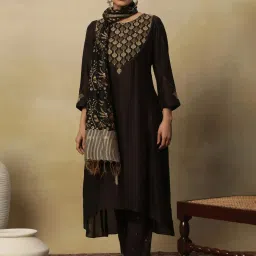 Folksong by W Black Printed Dupatta image 3