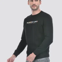 Numero Uno Black Regular Fit Printed Sweatshirt image 3