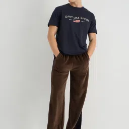 GANT Men Typography Printed Blue Round Neck Cotton T-shirt image 3