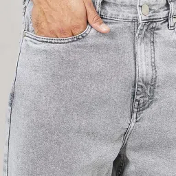 Styli Grey Relaxed Fit Heavily Washed Jeans image 3