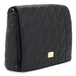 Van Heusen Black Quilted Free Size Sling Handbag image 3