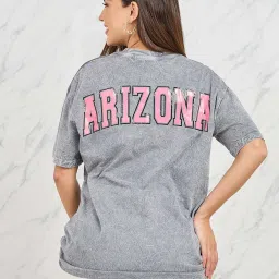 Styli Grey Cotton Printed T-Shirt image 3