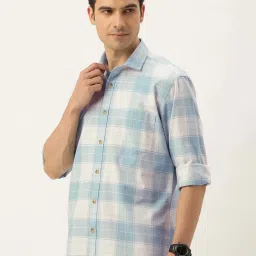 Burnt Umber Brown Regular Fit Check Shirt image 3