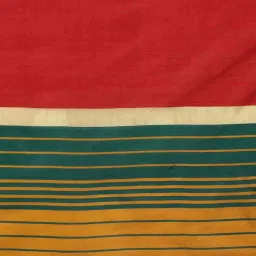 Silk Land Red & Green Silk Woven Saree With Unstitched Blouse image 3