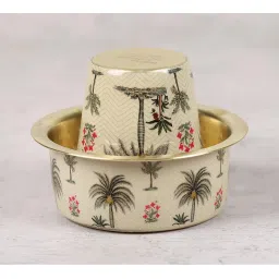 india circus by krsnaa mehta India Circus By Krshna Mehta Multi Brass Printed Coffee Tea Cup Tumbler image 3