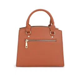 Tyra Calla Tan Solid Faux Leather Handbag image 3