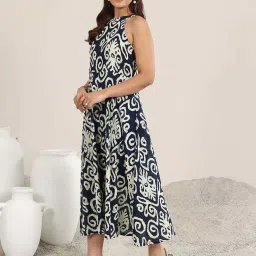 Libas Blue Printed Dress image 3