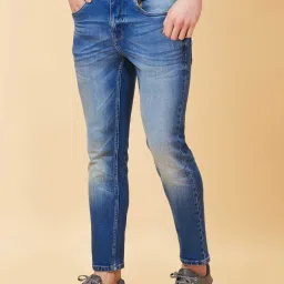 Being Human Blue Regular Fit Lightly Washed Jeans image 3