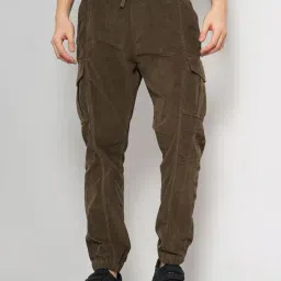 celio celio* Brown Regular Fit Joggers-picture-32