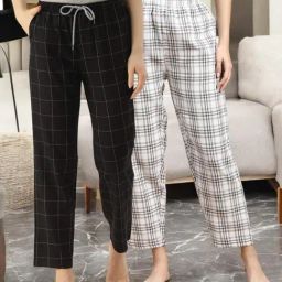 Kryptic Grey & Black Cotton Relaxed Fit Printed Lounge Pants - Pack of 2-picture-6