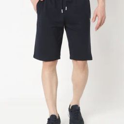 UnderJeans by Spykar Navy Regular Fit Lounge Shorts-picture-16