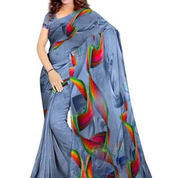 SHIVAM FABRICS Poly Georgette Saree image 1