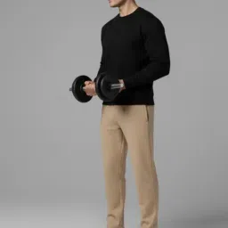 Mack Jonney Beige Fleece Regular Fit Solid Trackpants-picture-19