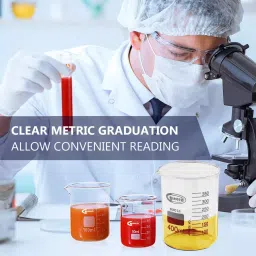 Glassco GC-229.202.P5 Scientific Glass Beaker Low Form with Pouring Spout 400 ml (Pack of 5 Pcs) image 2