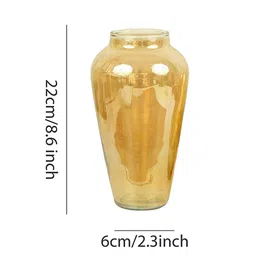 TIED RIBBONS Yellow Glass Flower Vase image 2