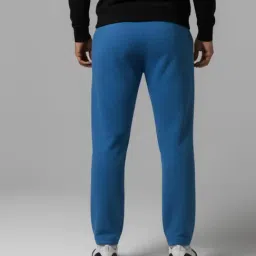 Mack Jonney Blue Fleece Regular Fit Solid Trackpants image 2