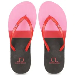 Carlton London Women's Red & Pink Flip Flops-image-34
